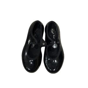 Dance Now Kids Black Patent Mary Jane Tap Shoes Bloch Techno Tap 8.5 M DN3720G